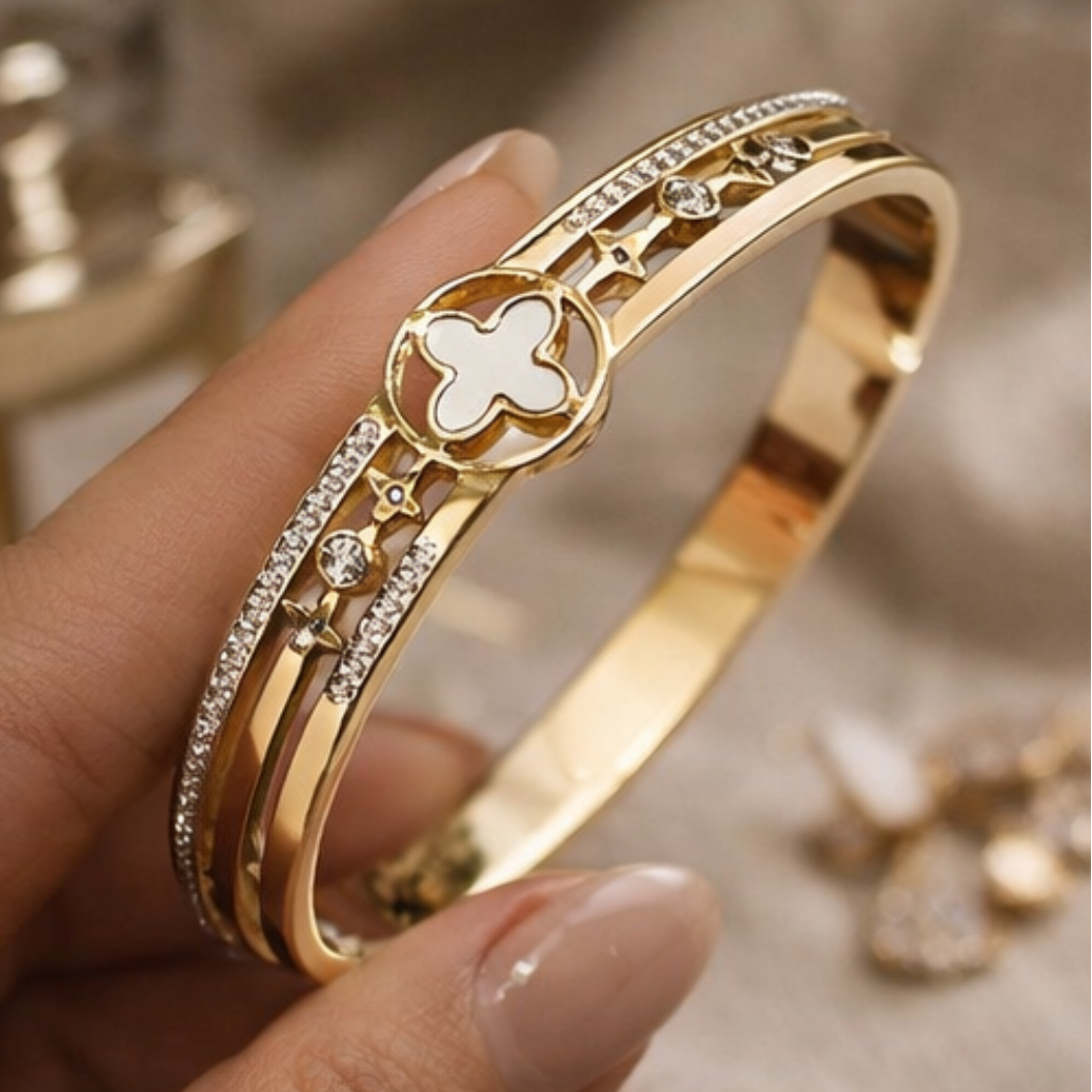 Zivuna Luxe Clover Kada Bracelet