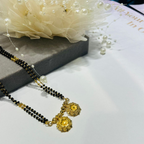 Elegant Floral Dual-Bead Mangalsutra