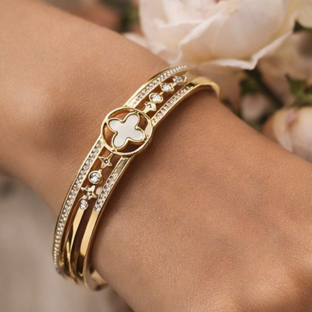 Zivuna Luxe Clover Kada Bracelet