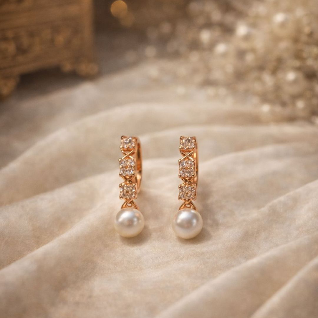 Luna Pearl Anti-Tarnish Bali Earrings