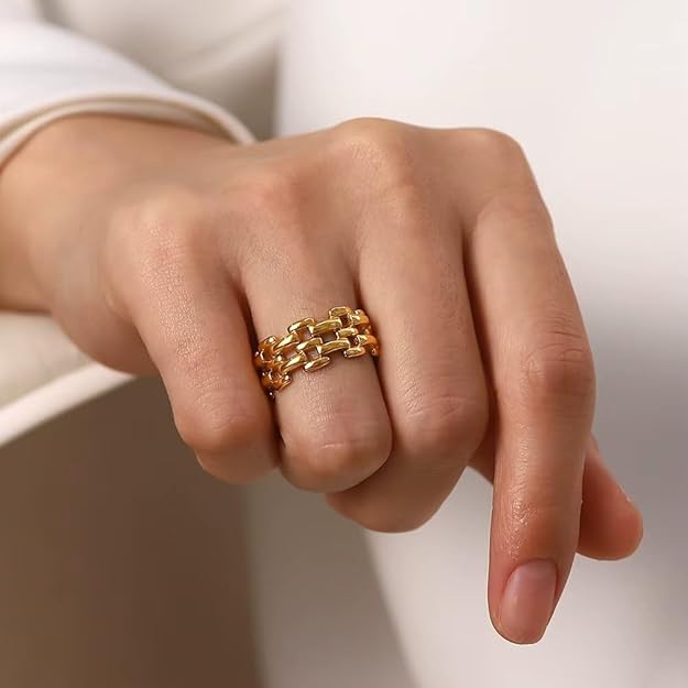 Verona Chain-Link Statement Ring