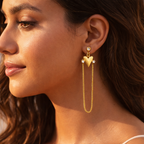 Elegant gold heart earrings