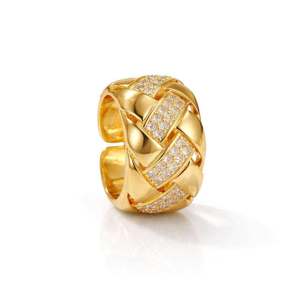 Bold Woven Gold Ring