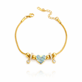 Evil Eye Heart Gold Bracelet & Anklet