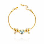 Evil Eye Heart Gold Bracelet & Anklet