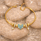 Evil Eye Heart Gold Bracelet & Anklet