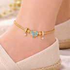 Evil Eye Heart Gold Bracelet & Anklet