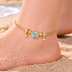 Evil Eye Heart Gold Bracelet & Anklet