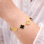 Black & Gold Clover Bracelet