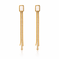 Golden Stream Anti-Tarnish Drop Earrings