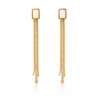 Golden Stream Anti-Tarnish Drop Earrings