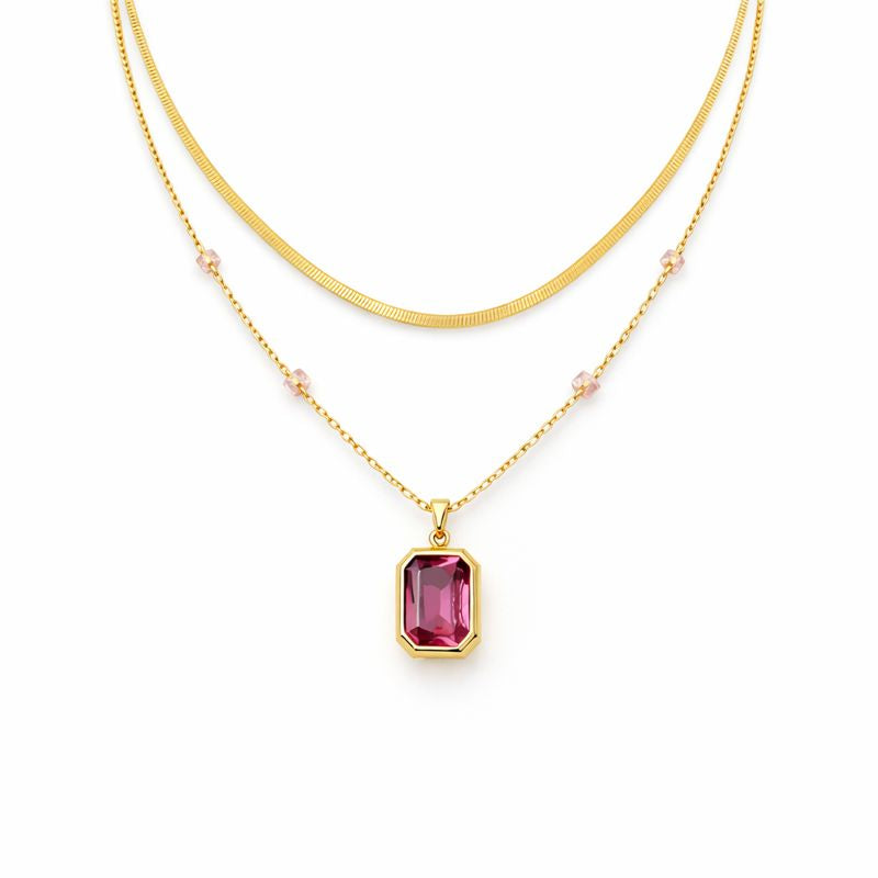 Pink Opulence Layered Necklace