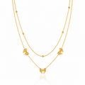 Golden Bow Layered Necklace