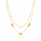 Golden Bow Layered Necklace