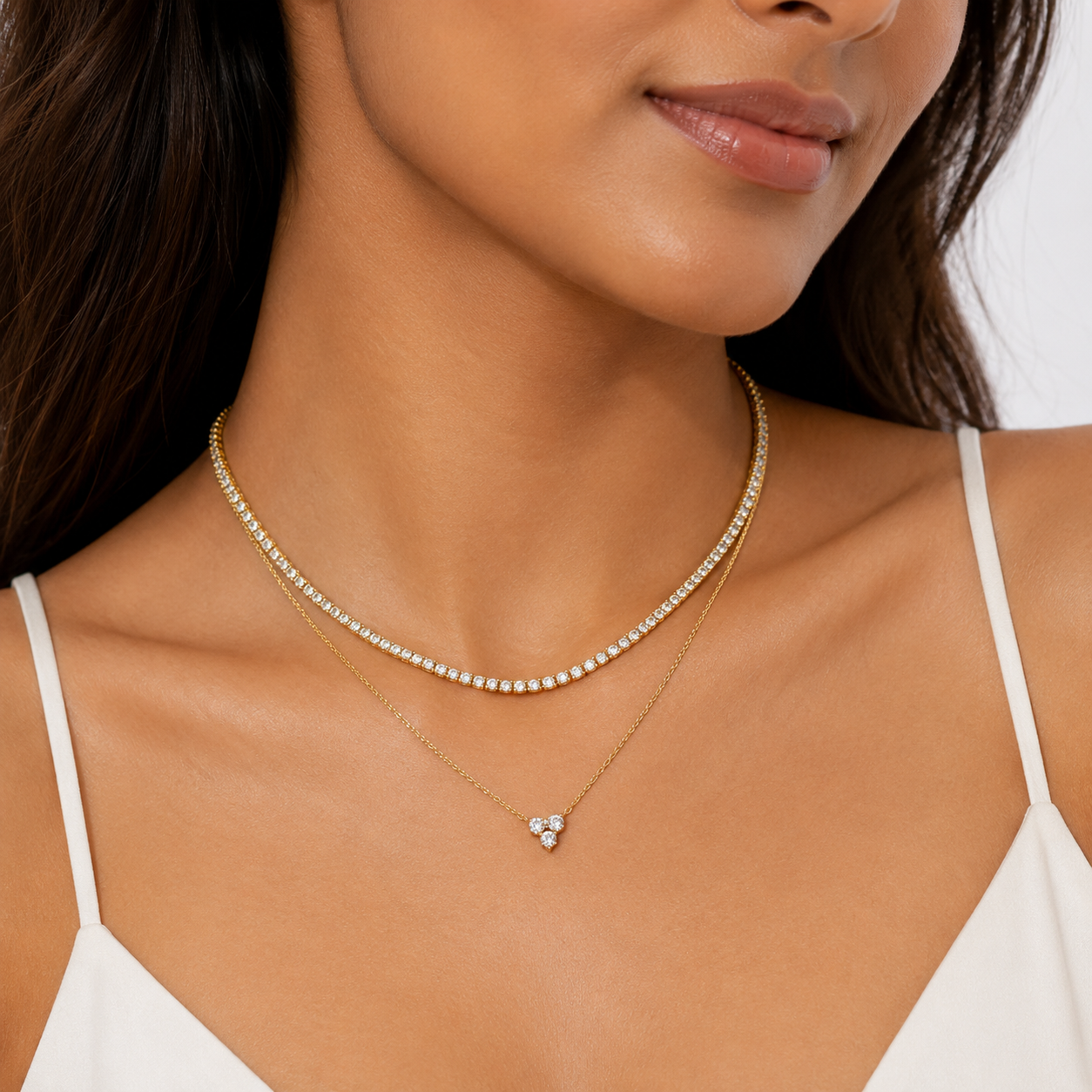 Aurora Double Layer Tennis Necklace