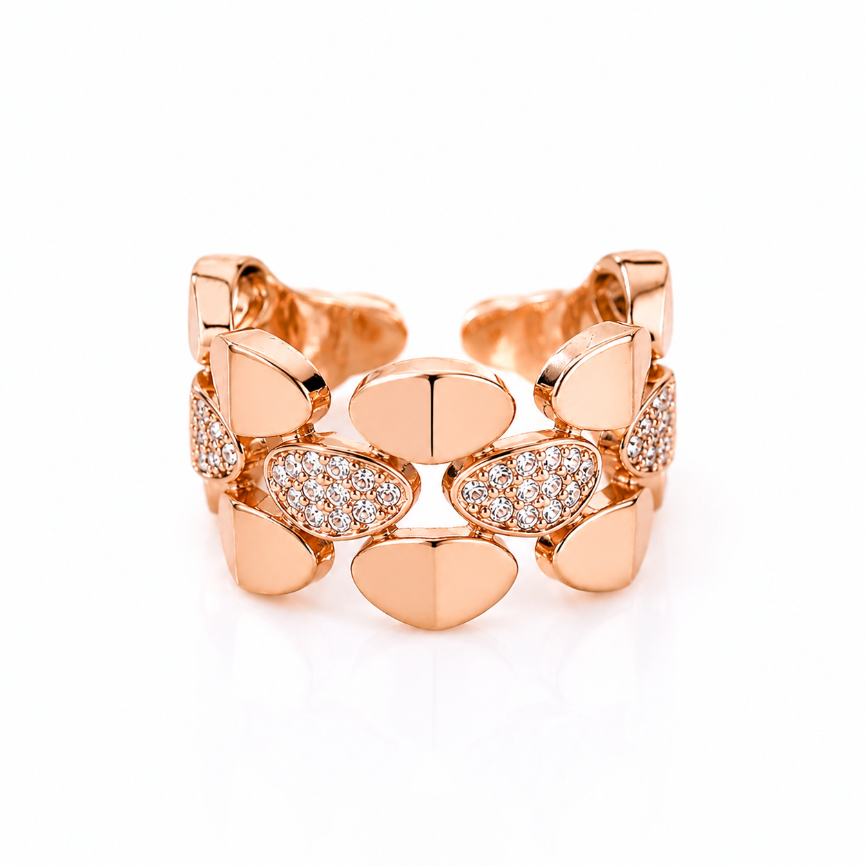 Éclat Rose Gold Statement Ring