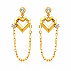 Eternal Heart Drop Earrings