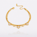 Square Crystal Gold Bracelet