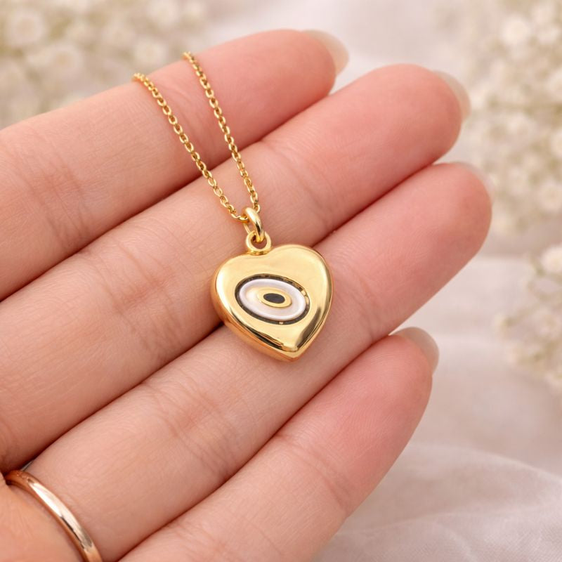 18K Gold Plated Dual-Layer Heart Pendant Necklace