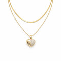 Elegant gold heart pendant necklace