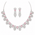 Blush Elegance Zircon Necklace Set