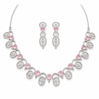 Blush Elegance Zircon Necklace Set