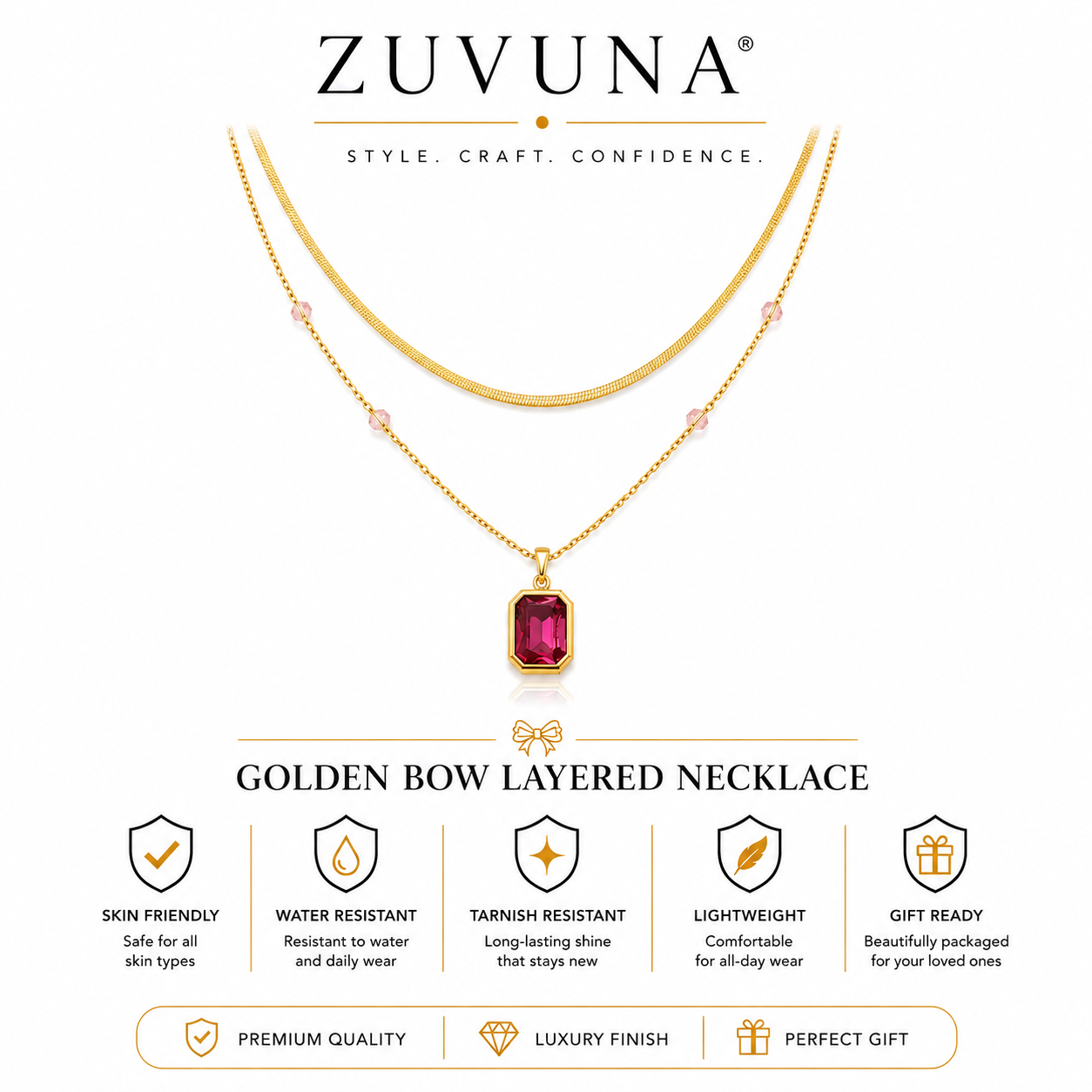 Pink Opulence Layered Necklace