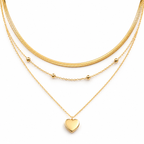 Aurora Triple-Layer Heart Necklace