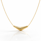 18K Gold Plated Minimal Curve Bar Necklace