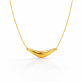 18K Gold Plated Minimal Curve Bar Necklace