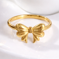 18K Gold Plated Adjustable Bow Knot Ring