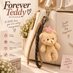 Forever Teddy Cute Plush Bag Keychain