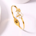 Dual Flower Openable Floral Anti-Tarnish Bracelet For Women