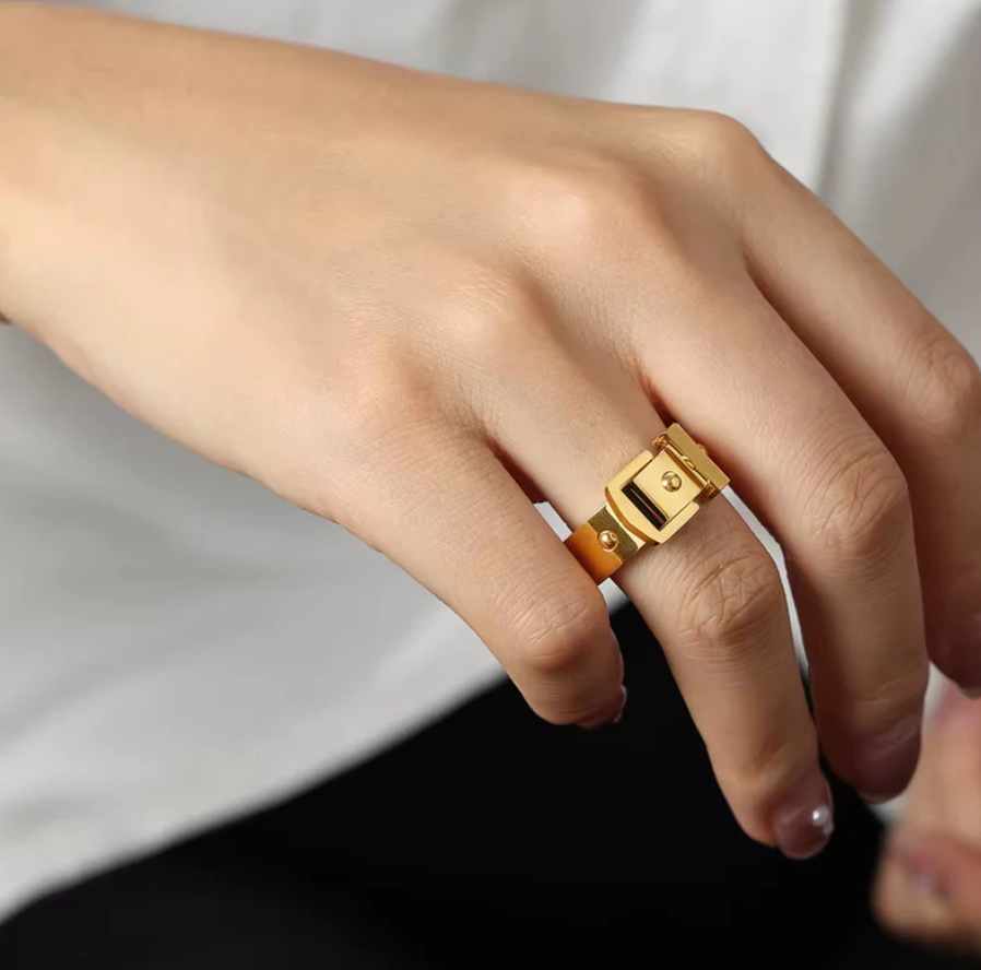 Belt ring-18K Gold Plated