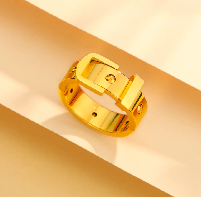 Belt ring-18K Gold Plated