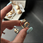 Golden Loop Statement Ring