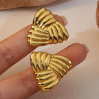 Golden Seashell Statement Earrings