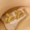 Golden Seashell Statement Earrings