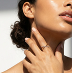 Elegant sterling silver crossover adjustable ring