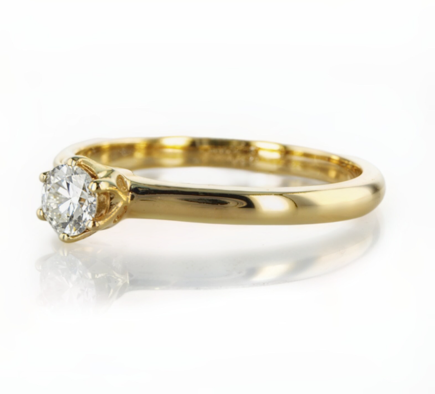 18K Gold Plated Anti-Tarnish Solitaire Ring