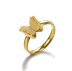 18K Gold Plated Butterfly Statement Ring
