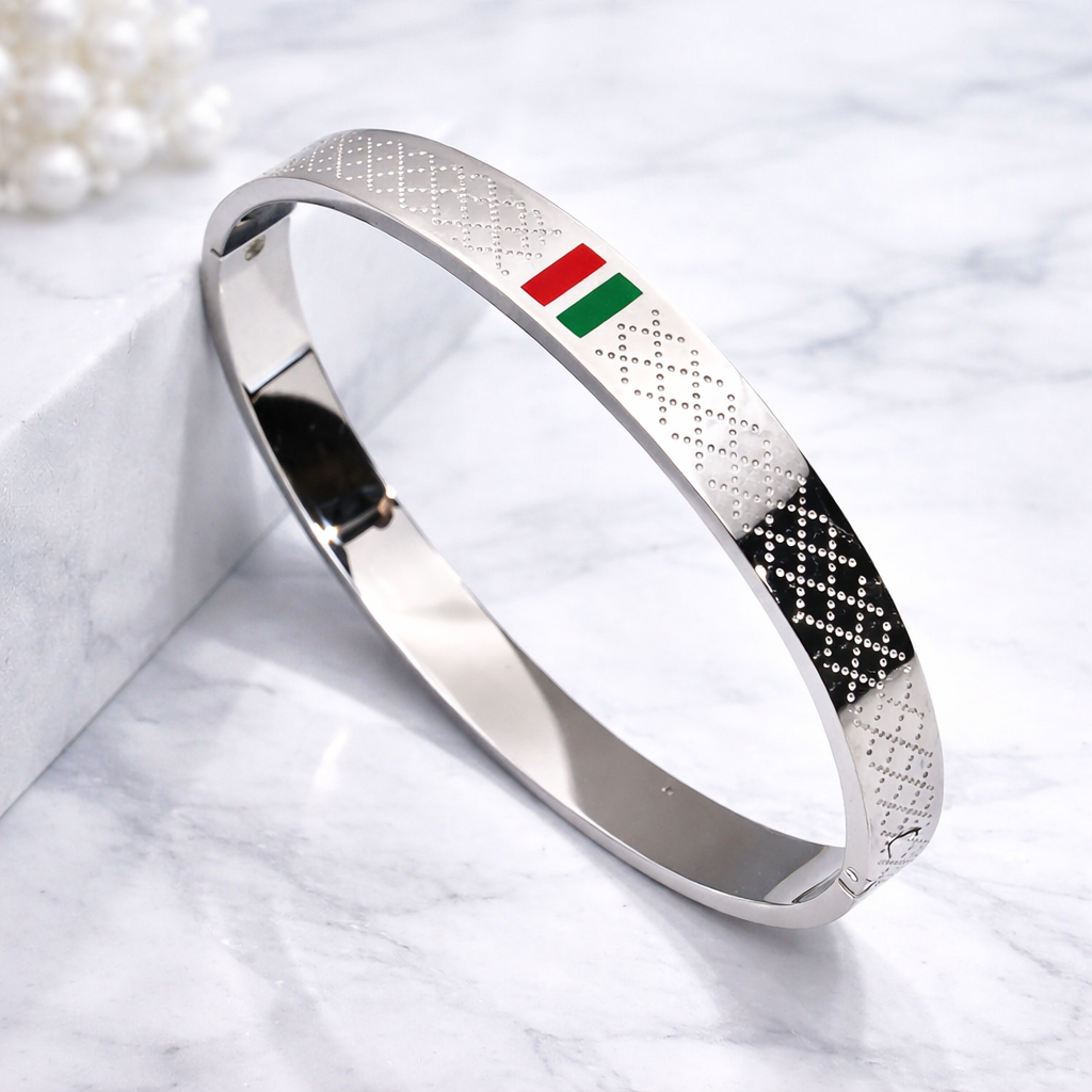 Stainless Steel Tricolor Accent Bracelet for Men