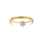 18K Gold Plated Anti-Tarnish Solitaire Ring