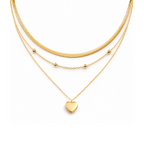 Aurora Triple-Layer Heart Necklace