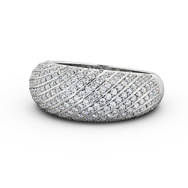 Zivuna Multi-Row Statement Ring in Sterling Silver Finish