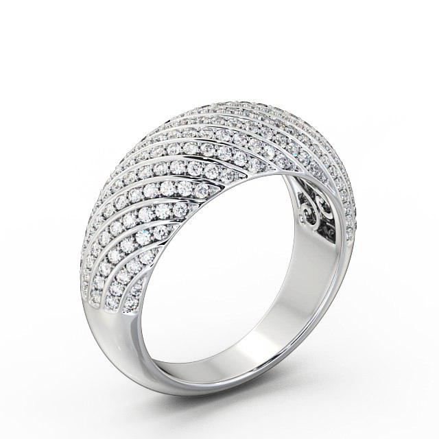 Zivuna Multi-Row Statement Ring in Sterling Silver Finish