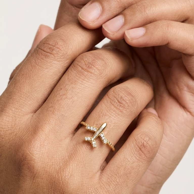 Golden Wings Statement Ring