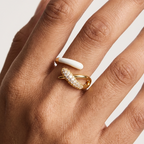 18K Gold Plated Elegant gold ring with cubic zirconia