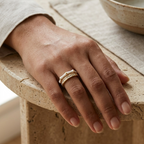 White Enamel Baguette Ring