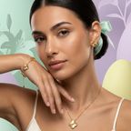 Gold Clover Jewelry Set